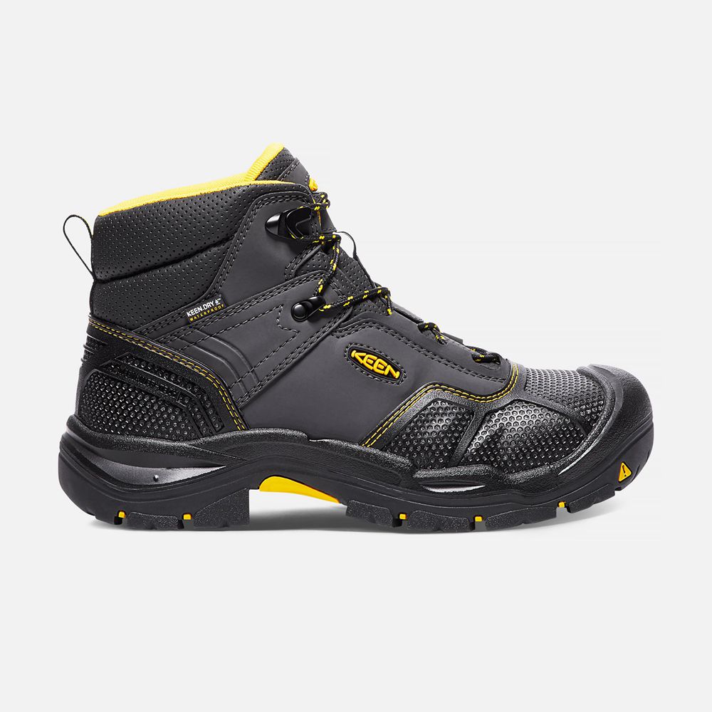 Botas de Trabajo Keen Mexico Negros - Hombre Logandale Waterproof (Steel Toe) - DA3954678